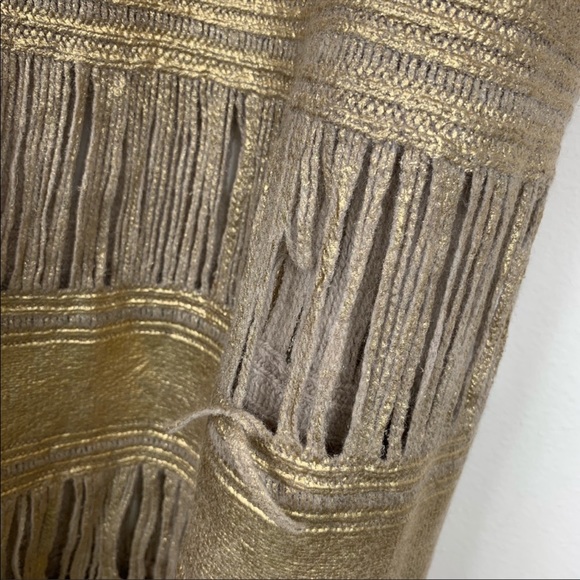 Moschino AEFFE SPA dress 10 Gold crochet knit wool - Picture 3 of 8